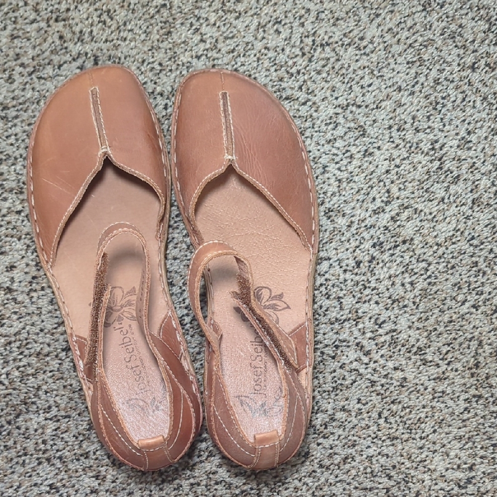 Leather Josef Seibel Flats, Size 41